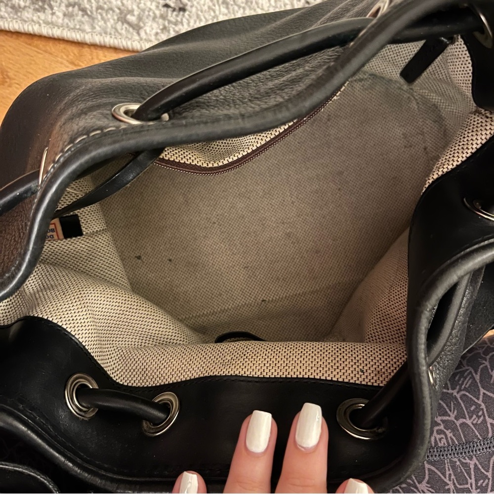 Euc Authentic Dooney & Bourke Drawstring Leather … - image 5